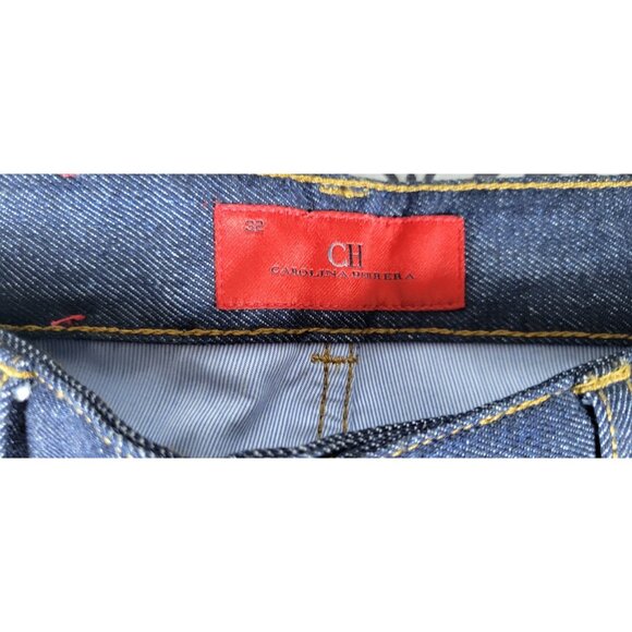 NWT Carolina Herrera Mens Dark Wash  Denim Straight Leg Jeans 32 - Picture 3 of 14